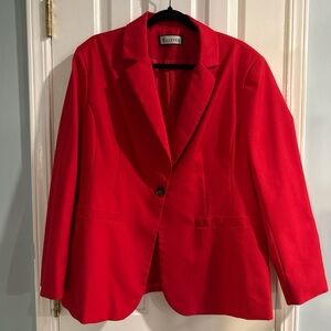 NWOT Women's Vibrant Red Lined Blazer